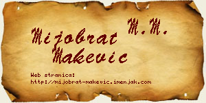 Mijobrat Makević vizit kartica